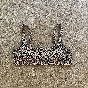 Xhilaration Target Ribbed Cheetah Bikini Top
